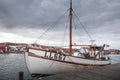 Old fisher boat in SmÃ¶gen on the west coast of Sweden