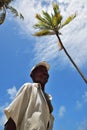 Old fisherman, Pingwe coastline, Zanzibar, Tanzania, Africa