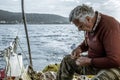 The old fisherman Royalty Free Stock Photo