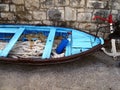 Old fisherman`s boat decoration in Icici, Croatia, Europe