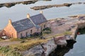 Old Fishermans cottages near a small harbour. Royalty Free Stock Photo