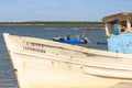 Old fishery boat in the Portuguese Estuario do Sado Royalty Free Stock Photo