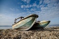 Old fishing boat on the beach Royalty Free Stock Photo