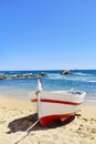 Old fishing boat in Calella de Palafrugell, Spain Royalty Free Stock Photo