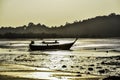 Old fishing boat in the evening at Koh Payam in Thailand Royalty Free Stock Photo