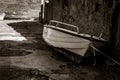 Old fishing boat on the pier