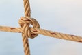 Old fishing boat rope Royalty Free Stock Photo