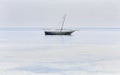 Old fishing boat without sailers Royalty Free Stock Photo