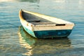 Old fishing boat at sunset Royalty Free Stock Photo