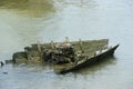 Old fishing boat wreck fishing boat Royalty Free Stock Photo