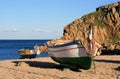 Old fishing boats on the beach Royalty Free Stock Photo