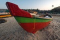 Old fishing boats on beach in Goa, India. Royalty Free Stock Photo