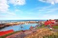 Old, fishing harbour in Dunbar