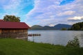 Fishing hut at the walchensee in germany