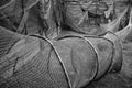 Old fishing nets. Royalty Free Stock Photo