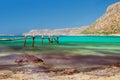 Old fishing pier. Balos, Crete. Royalty Free Stock Photo