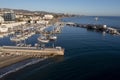 aerial view of the fishing harbour Marbella, Andalusia Royalty Free Stock Photo