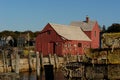 Old Fishing Shack Motif Number One with lobster traps Royalty Free Stock Photo