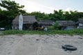 Old fishing shack and Surfboard by the beach, Bali, Indonesia Royalty Free Stock Photo