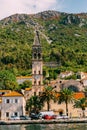 The old fishing town of Perast on the shore of Kotor Bay Royalty Free Stock Photo