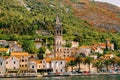 The old fishing town of Perast on the shore of Kotor Bay Royalty Free Stock Photo