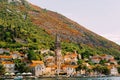 The old fishing town of Perast on the shore of Kotor Bay Royalty Free Stock Photo