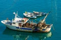 Old Fishing Trawler Moored in the Port of Lerici - Gulf of La Spezia Italy