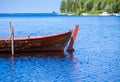 Old fishing wooden rowboat Royalty Free Stock Photo