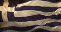 Old flag of Greece waving