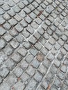 Old floor made from cement bricks