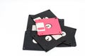 Old floppy disk put on white background. Royalty Free Stock Photo