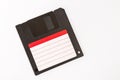 Old floppy diskette on white background Royalty Free Stock Photo