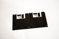 Old floppy disks on white background Royalty Free Stock Photo