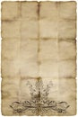 Old floral parchment paper