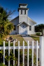 Old Florida style vintage white wooden church