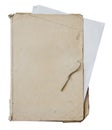 Old folder with stack of old papers Royalty Free Stock Photo