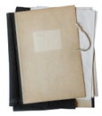 Old folder with stack of papers Royalty Free Stock Photo