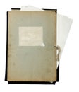 Old folder with stack of papers Royalty Free Stock Photo