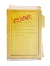 Old folder with top secret stamp. Royalty Free Stock Photo