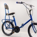 old folding bicycle reconditioned to make a child happy Royalty Free Stock Photo