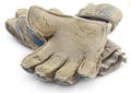 Old football gloves Royalty Free Stock Photo