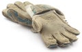 Old football gloves Royalty Free Stock Photo