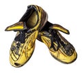 Old football shoes Royalty Free Stock Photo