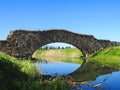 Old footbridge ruins, Latvia Royalty Free Stock Photo