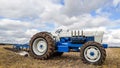 Old ford burton 148 tractor ploughing Royalty Free Stock Photo