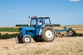 Old ford 4000 tractor ploughing Royalty Free Stock Photo