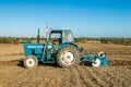 Old ford 4000 tractor ploughing