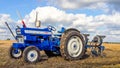 Old ford 4000 tractor ploughing