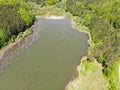 Natural lake in forest