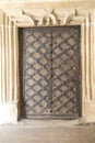 Old forged, antique door in the Cistercian abbey in Wachock Royalty Free Stock Photo
